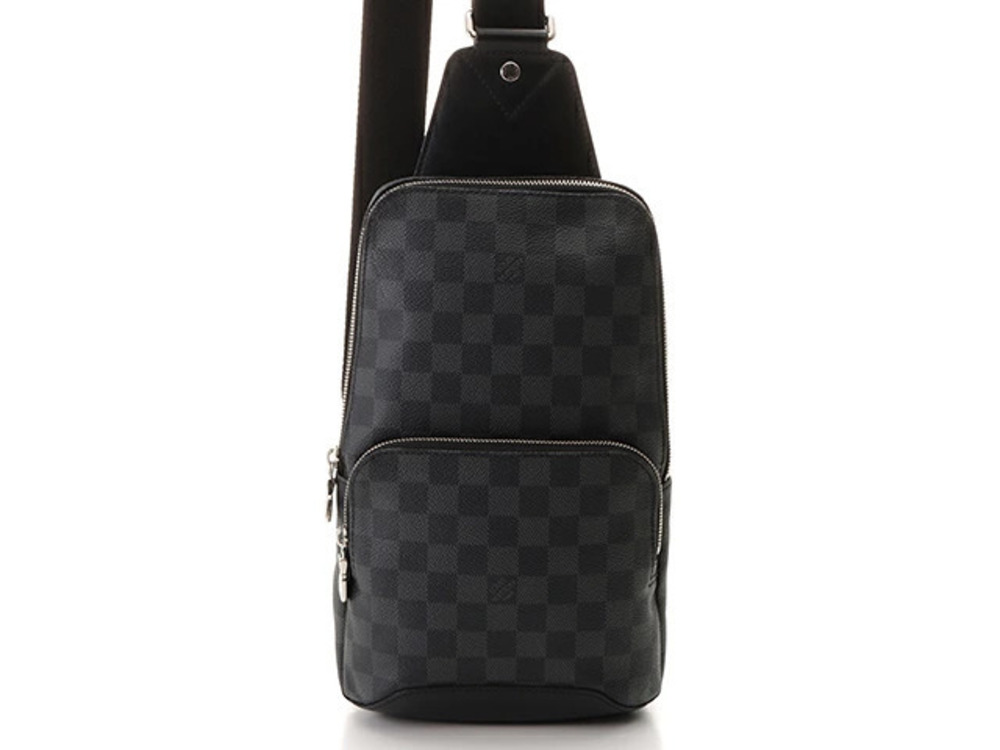 LOUIS VUITTON Avenue Sling Bag Body Damier Graphite Black